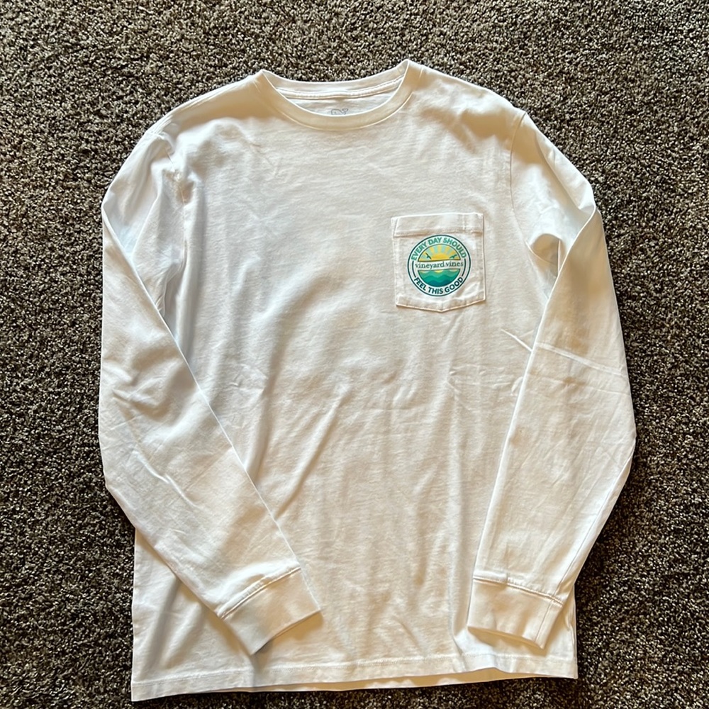Mens Vineyard Vines Small White Long Sleeve Pocket Shirt ( No Tags)